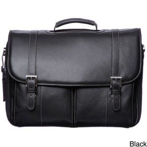 Johnston & Murphy Leather Flap Over Briefcase